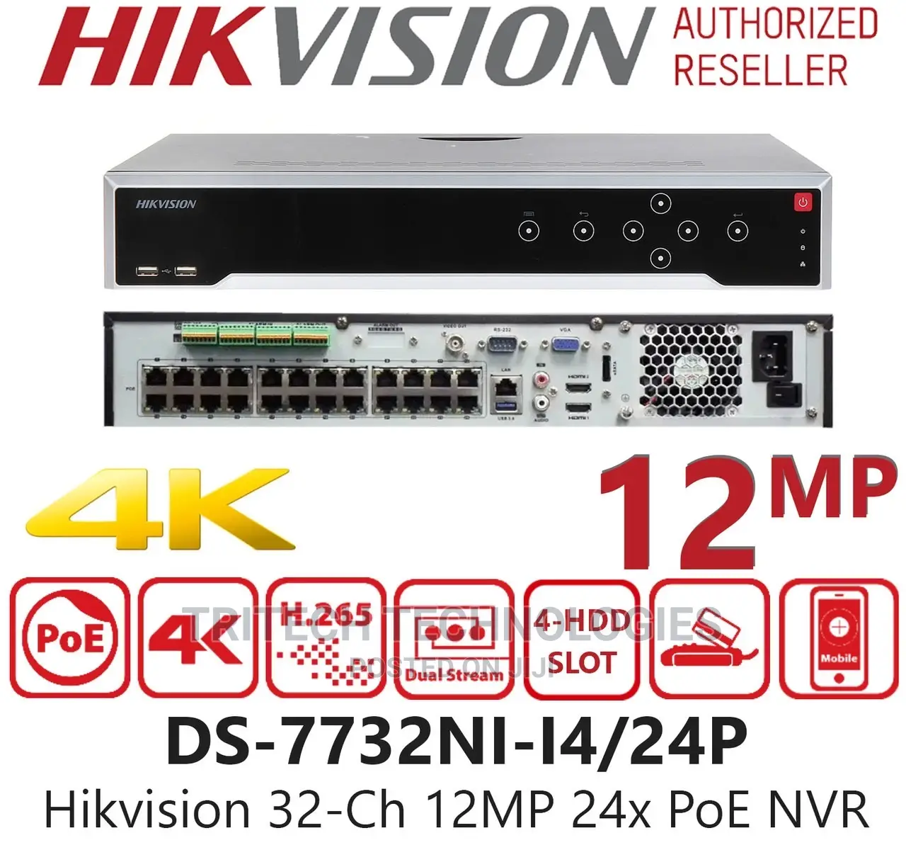 Hikvision 32ch NVR With 24port Poe Inbuilt Ds-7732ni-|4/24p