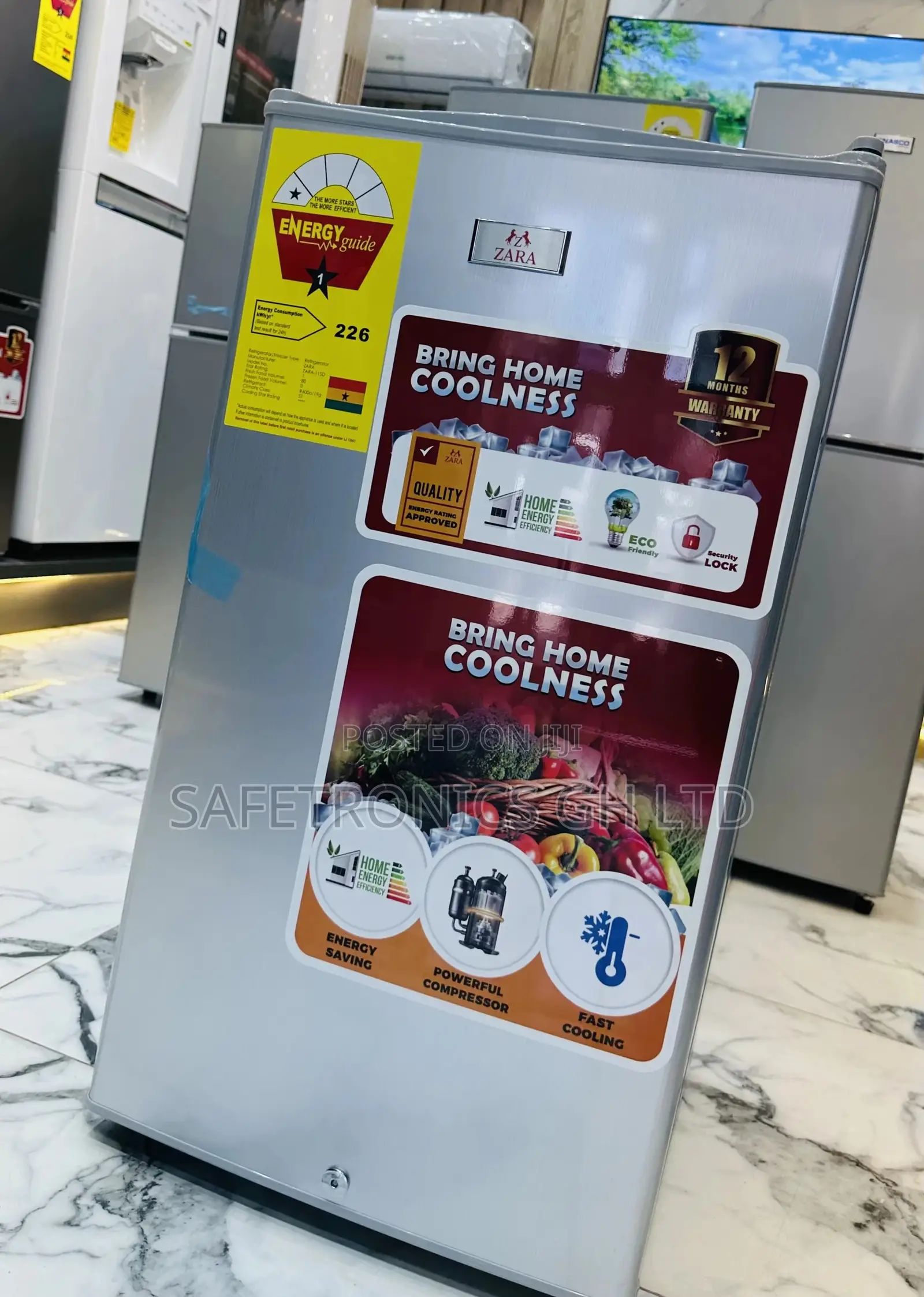 Fresh in Box Zara Topfreezer Singledoor Tabletop 80 Liters