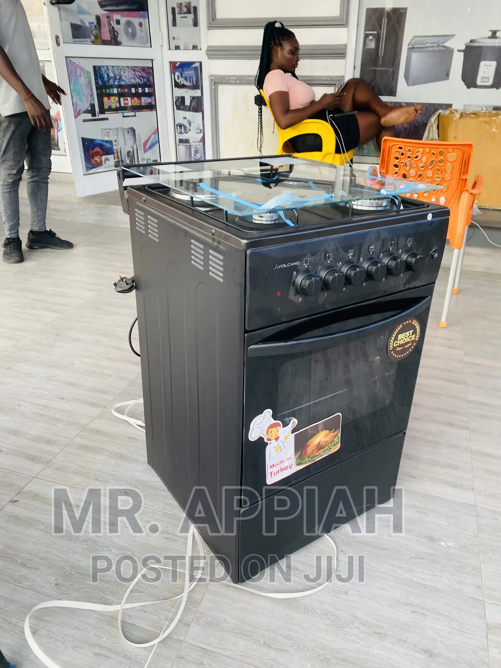 Original Volcano Basic Black 3gas + 1 Electric Cooker.