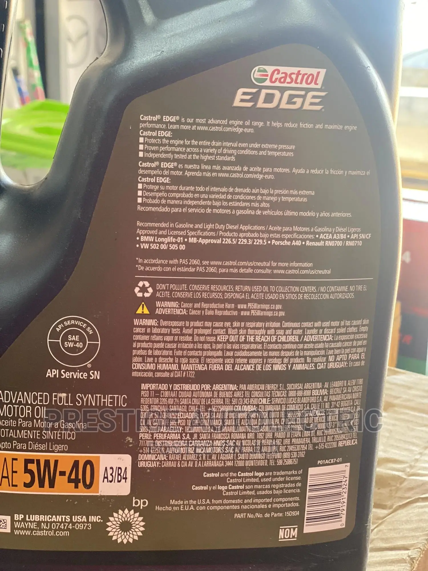 Castrol Edge 5w40 Fully Synthetic