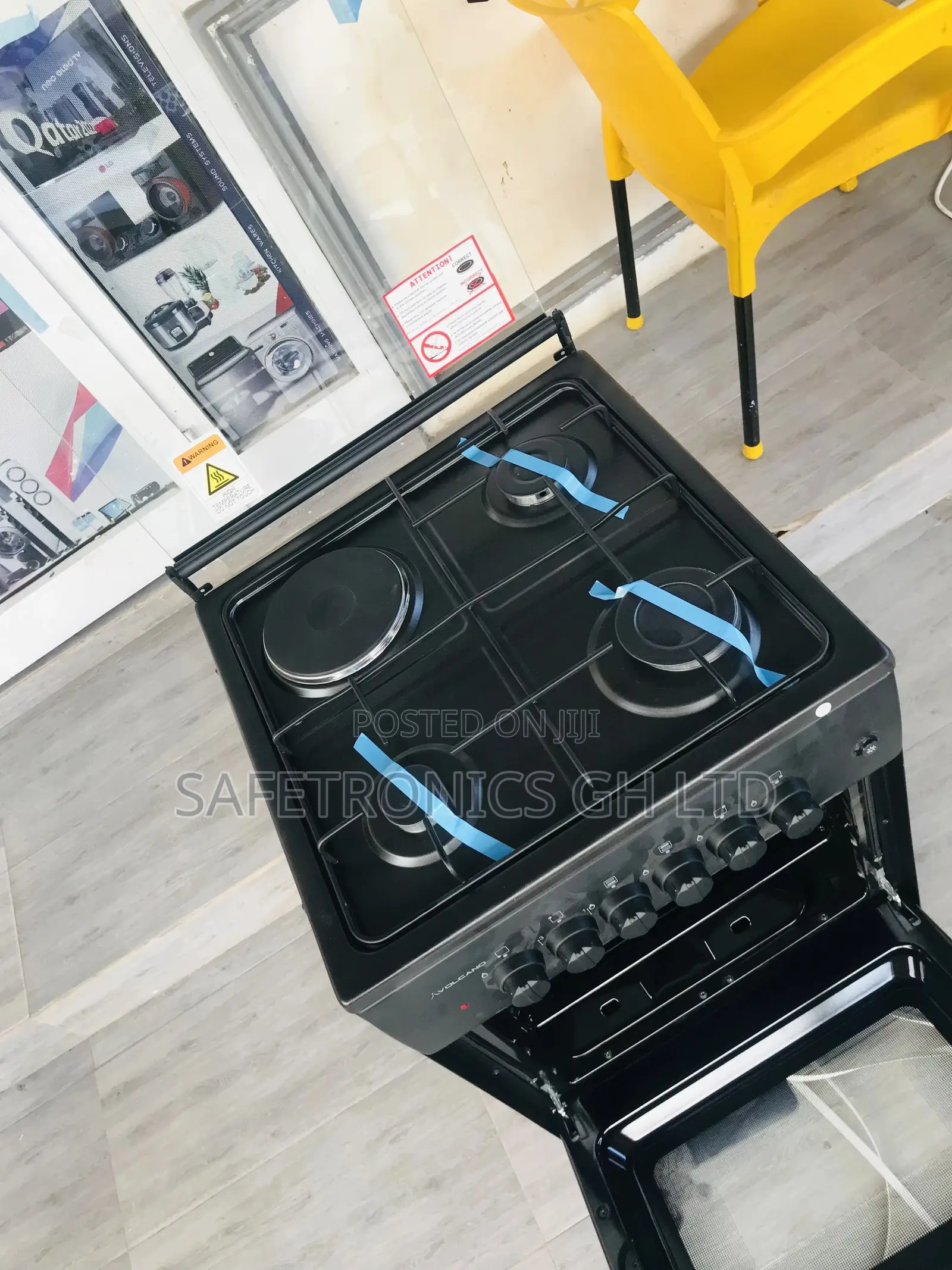 Volcano Black Neat 50x50 3x1 Oven With Grill