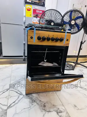 Stylish Design Light Wooden 4burner Cooker Oven Rotisserie