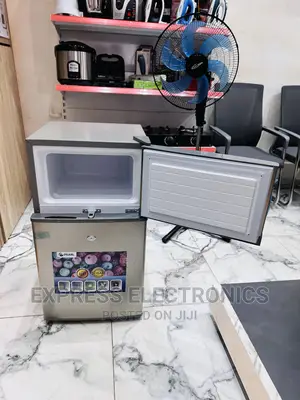 Fast Cooling Compressor Sleek Table Top Double Door Pearl