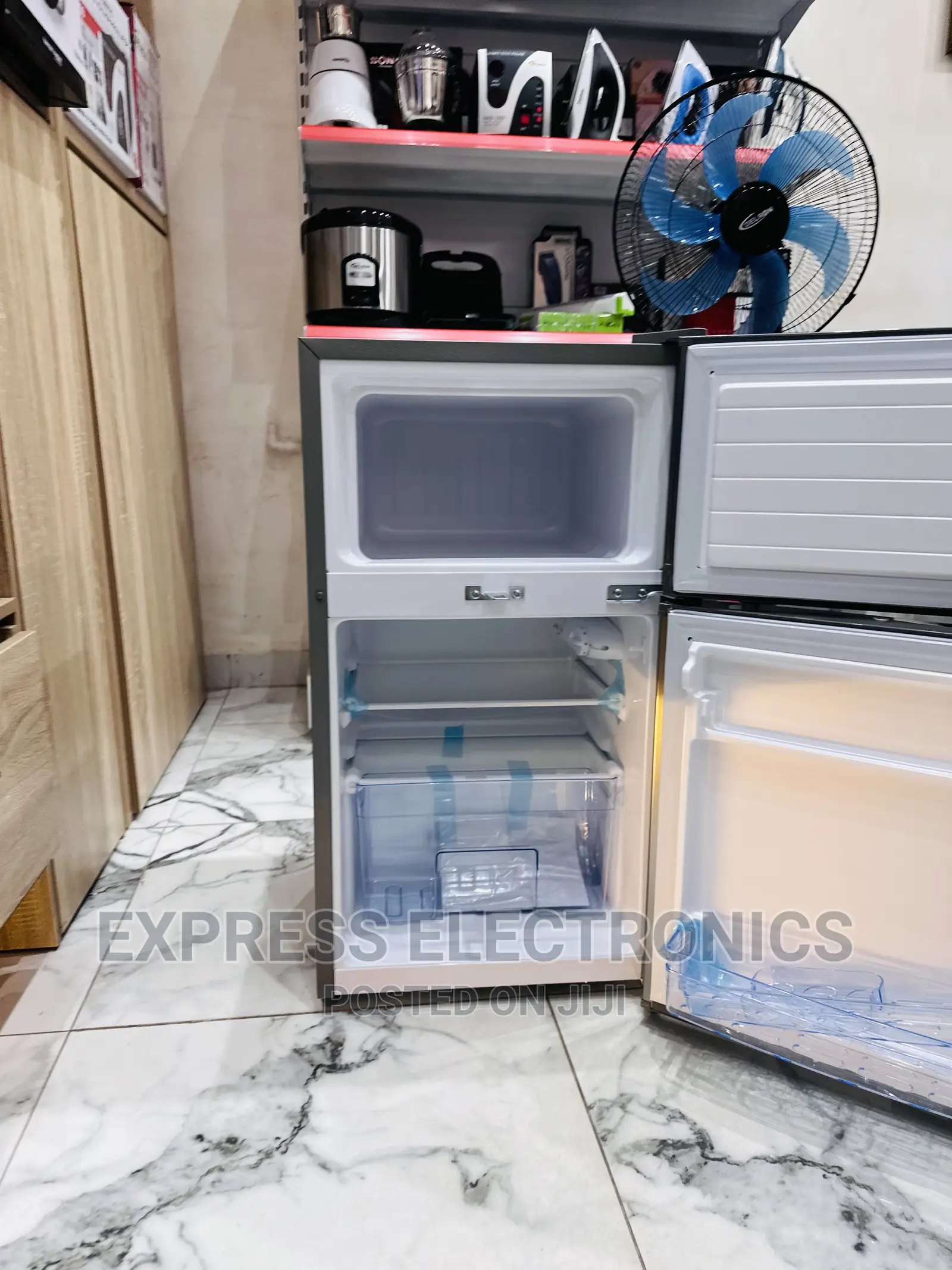 Original New Sleek Table Top Fridge 10T Pearl Double Door