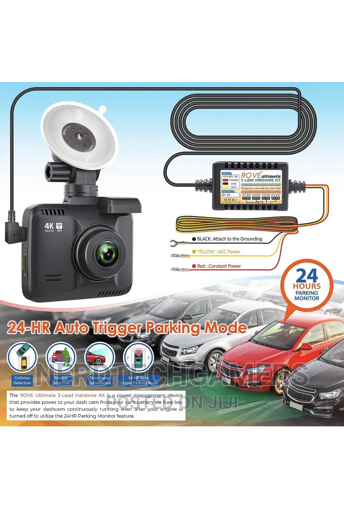 Dash Cam Hardwire Kit for ROVE R2- Car Dash Camera
