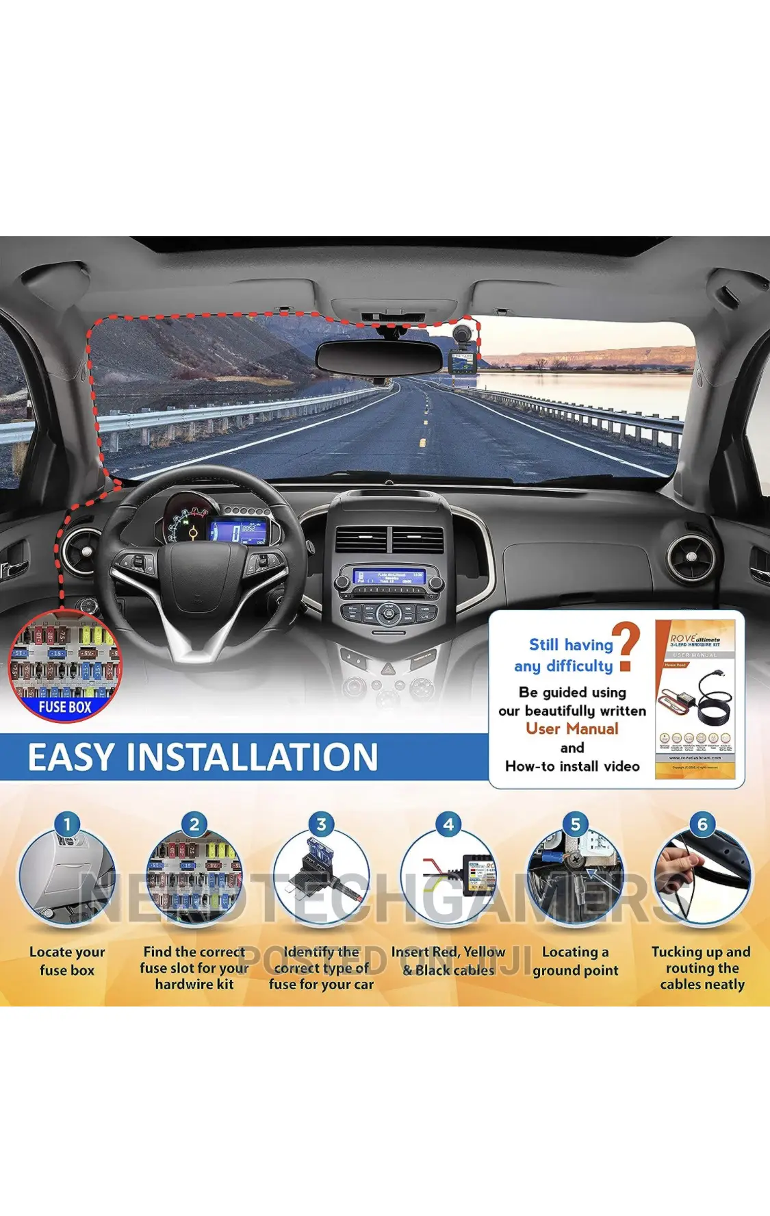 Dash Cam Hardwire Kit for ROVE R2- Car Dash Camera