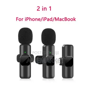 2in1 Double Wireless Microphone for iPhone Computer