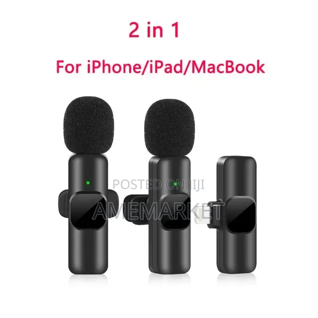 2in1 Double Wireless Microphone for iPhone Computer