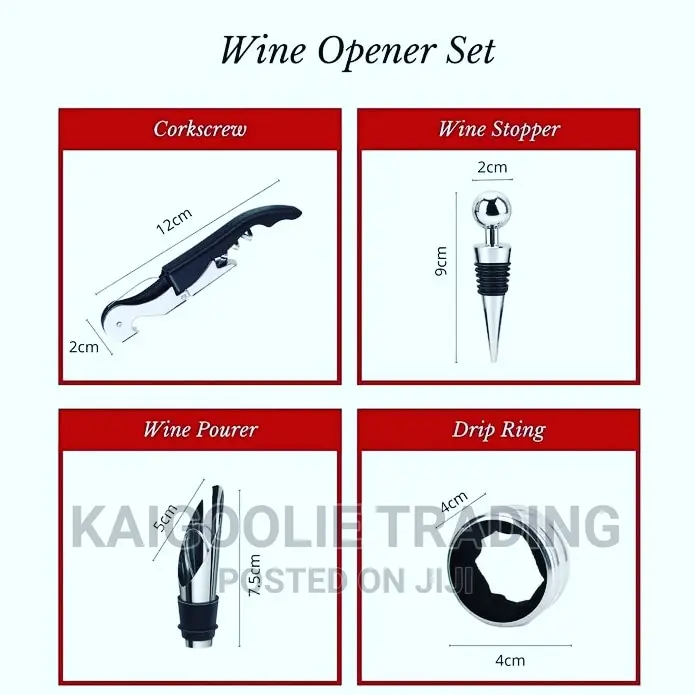 4 Pc Wine Opener Set