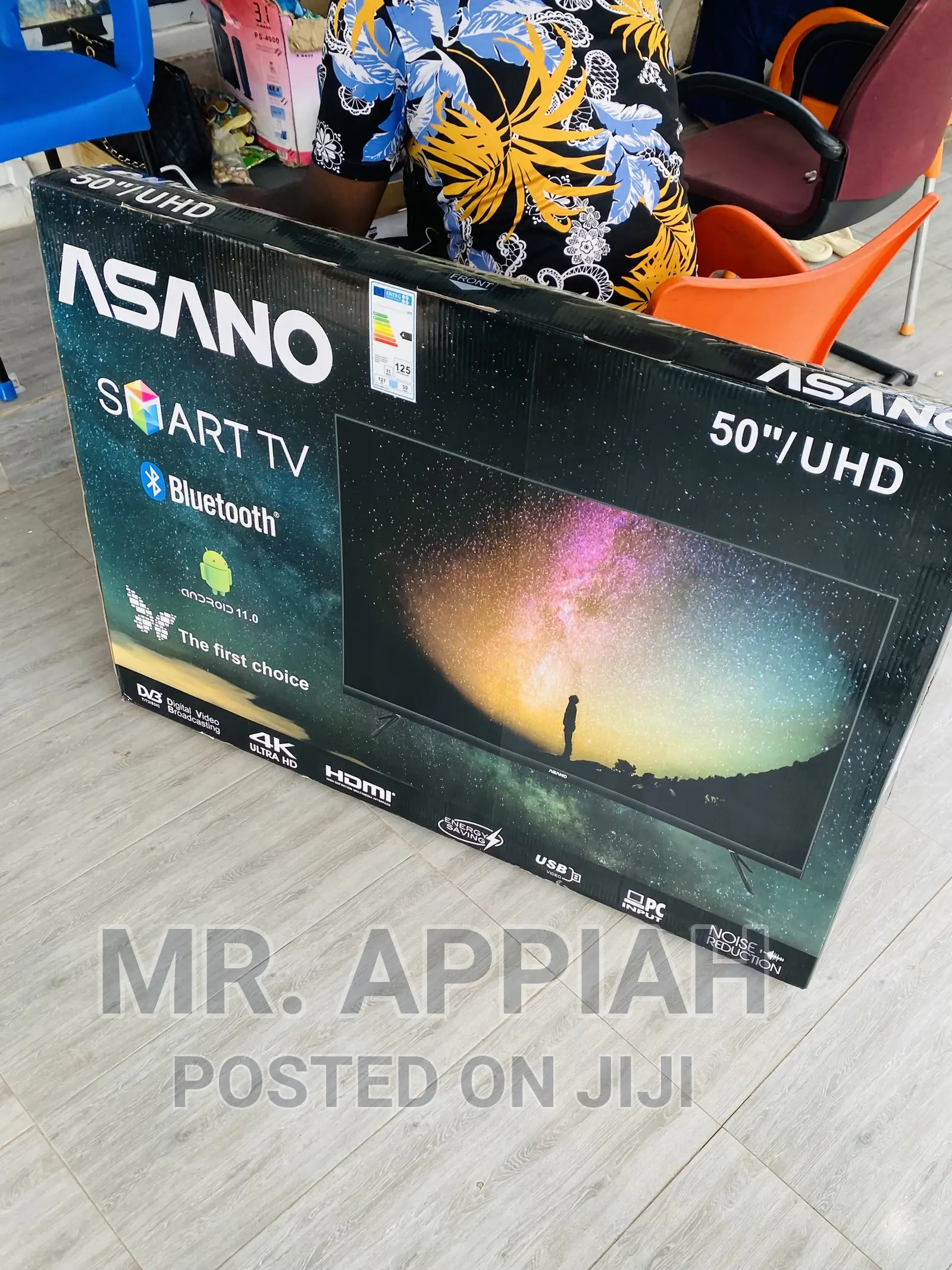 Eco-Friendly Asano 50 Inch Uhd Smart Bluetooth Tv(Black)