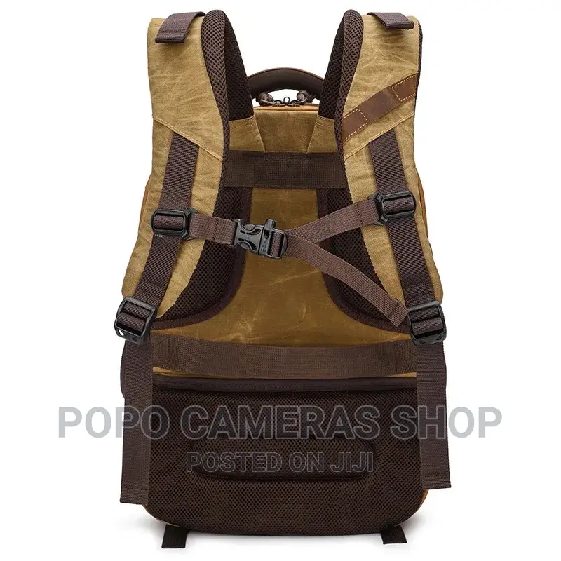K-815 Leather And Canvas Camera Backpack