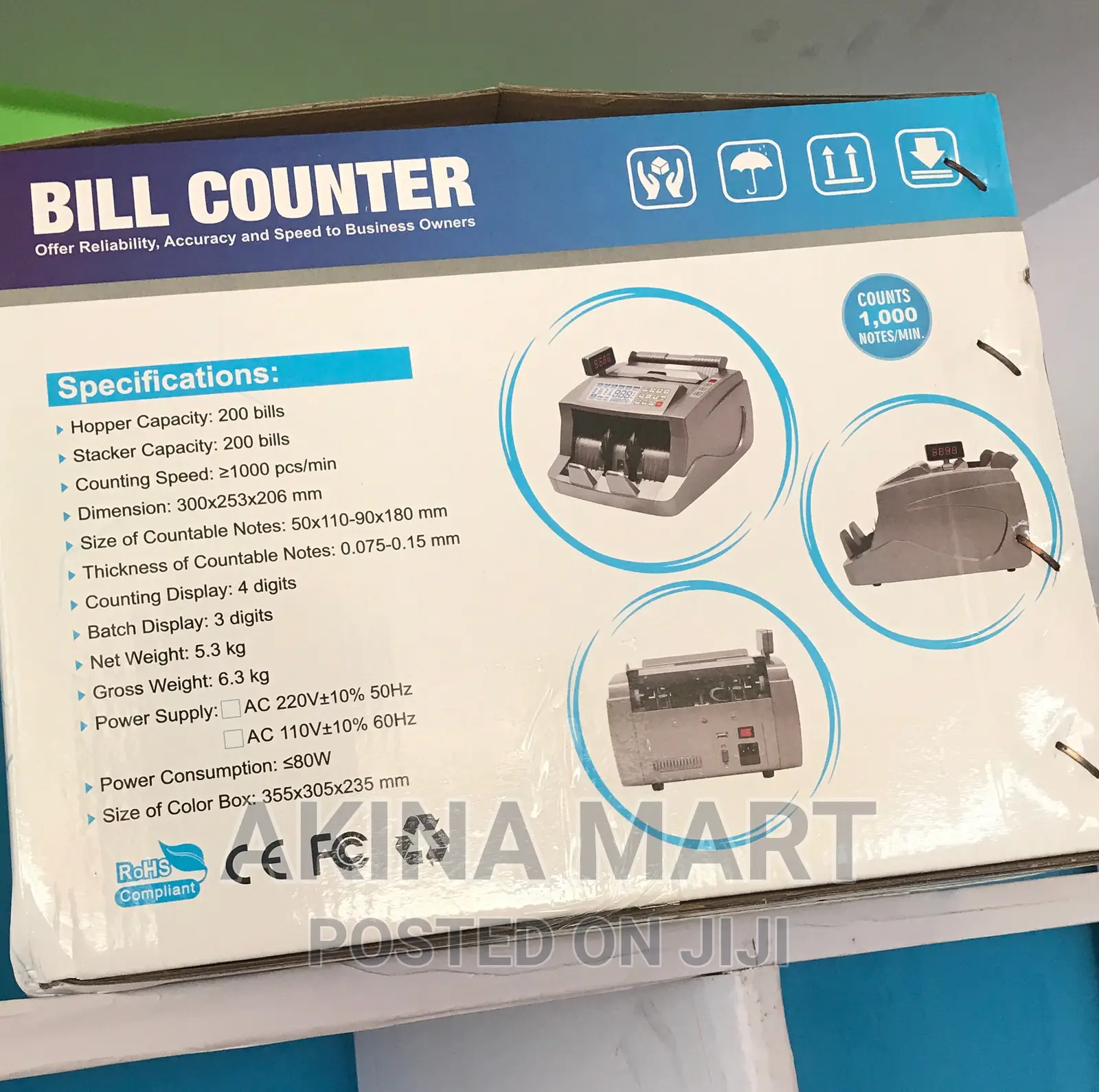 Al5500 Bill Counter Money Counting Machine