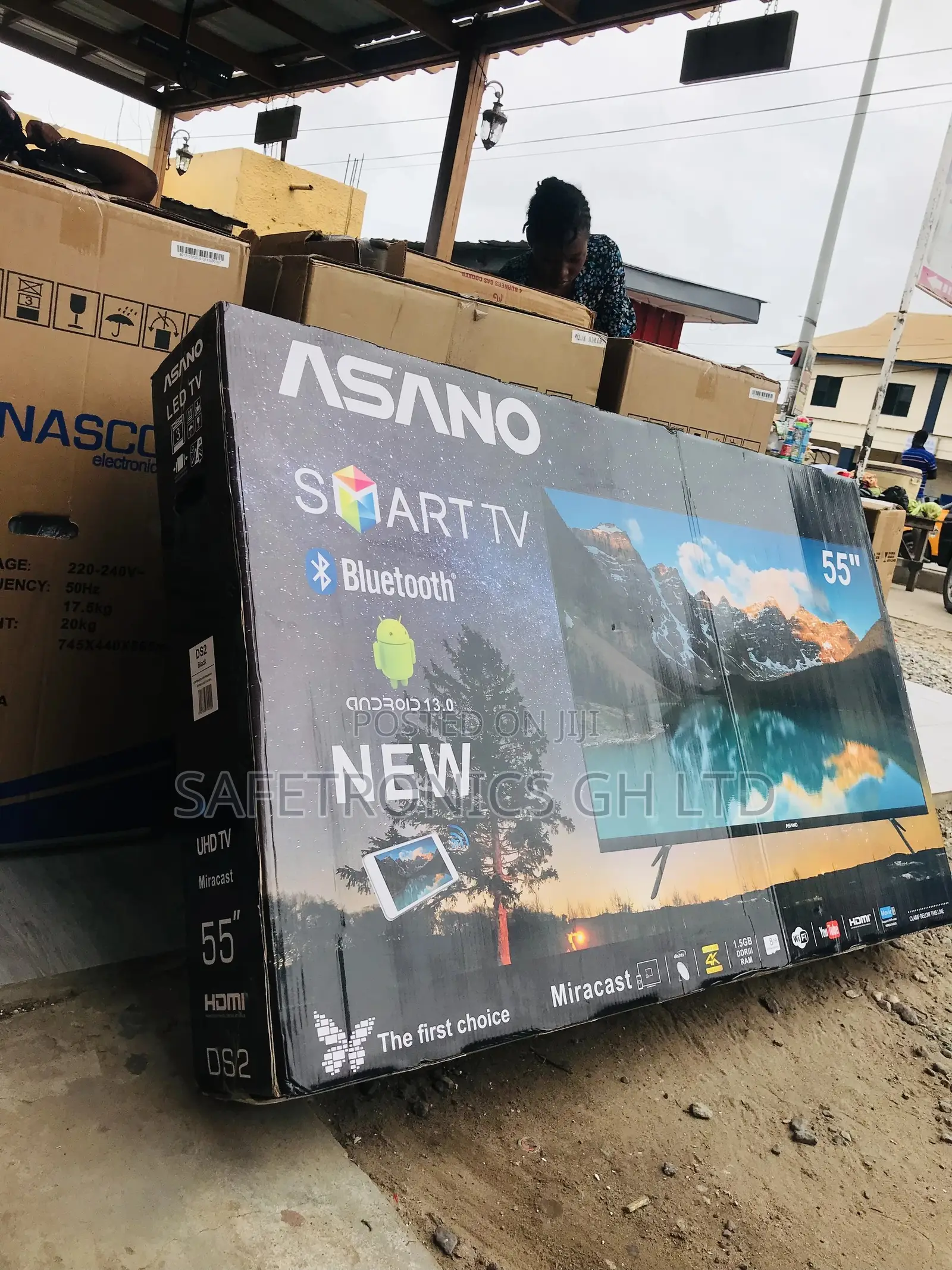 Get New Smart 55 Inches Glossy LED Asano UHD Tv