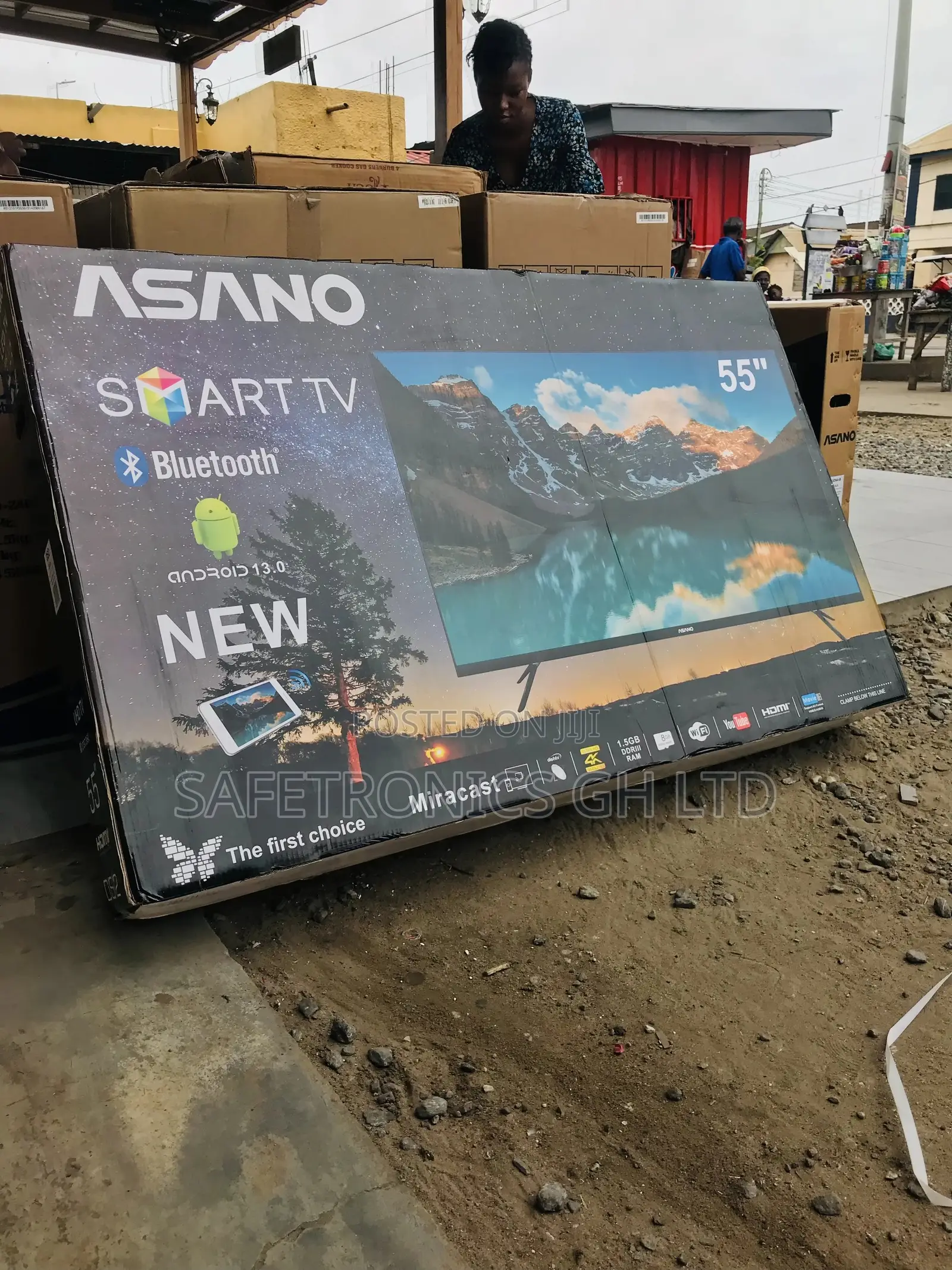Get New Smart 55 Inches Glossy LED Asano UHD Tv