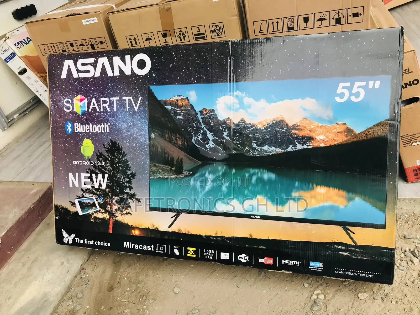 55 Inches Glossy Smart Asano UHD Bluetooth Tv