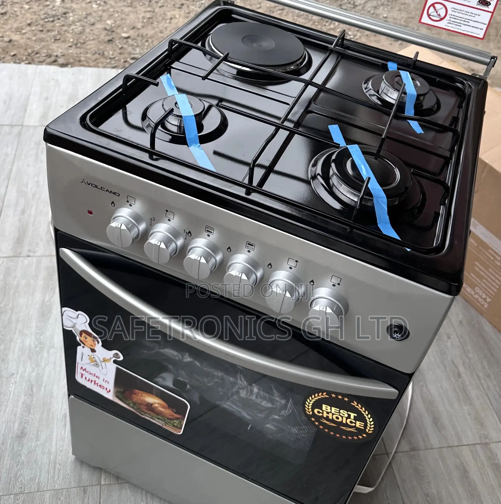 3 Gas 1 Electric Oven With Grill Volcano 50x50