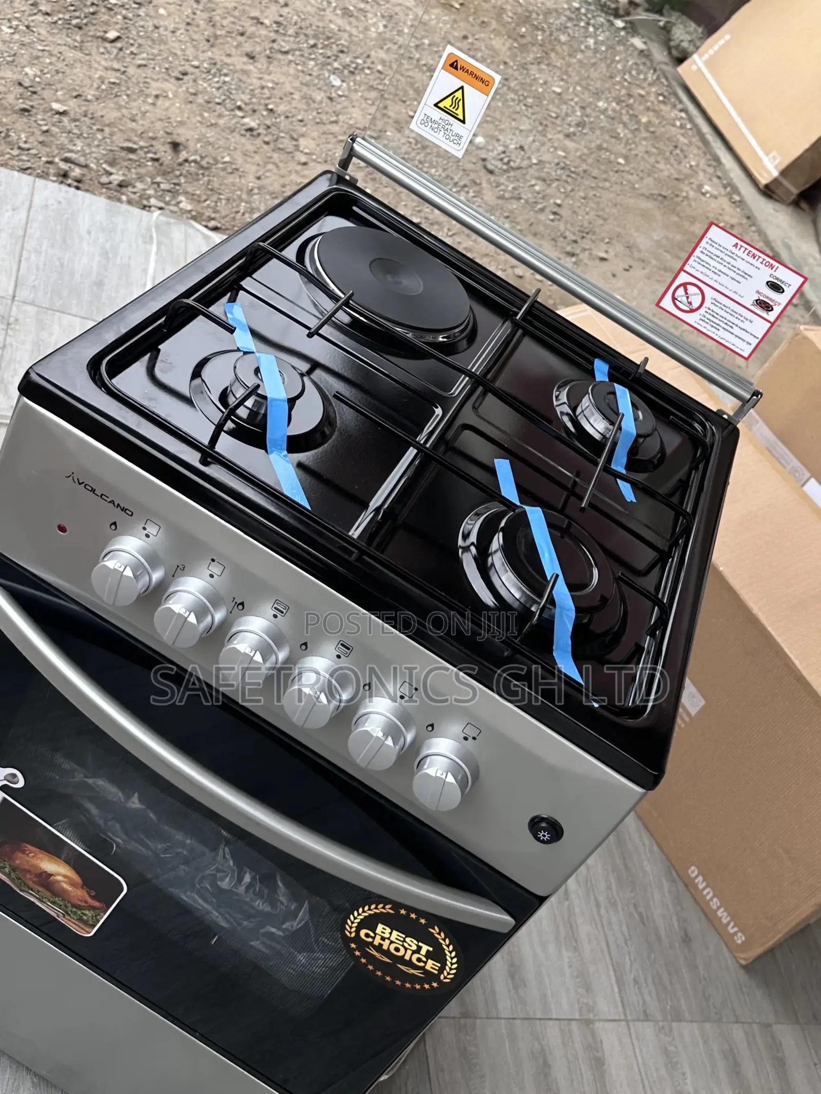 Neat Volcano 3 Gas Burner 1 Electric Oven With Grill 50x50