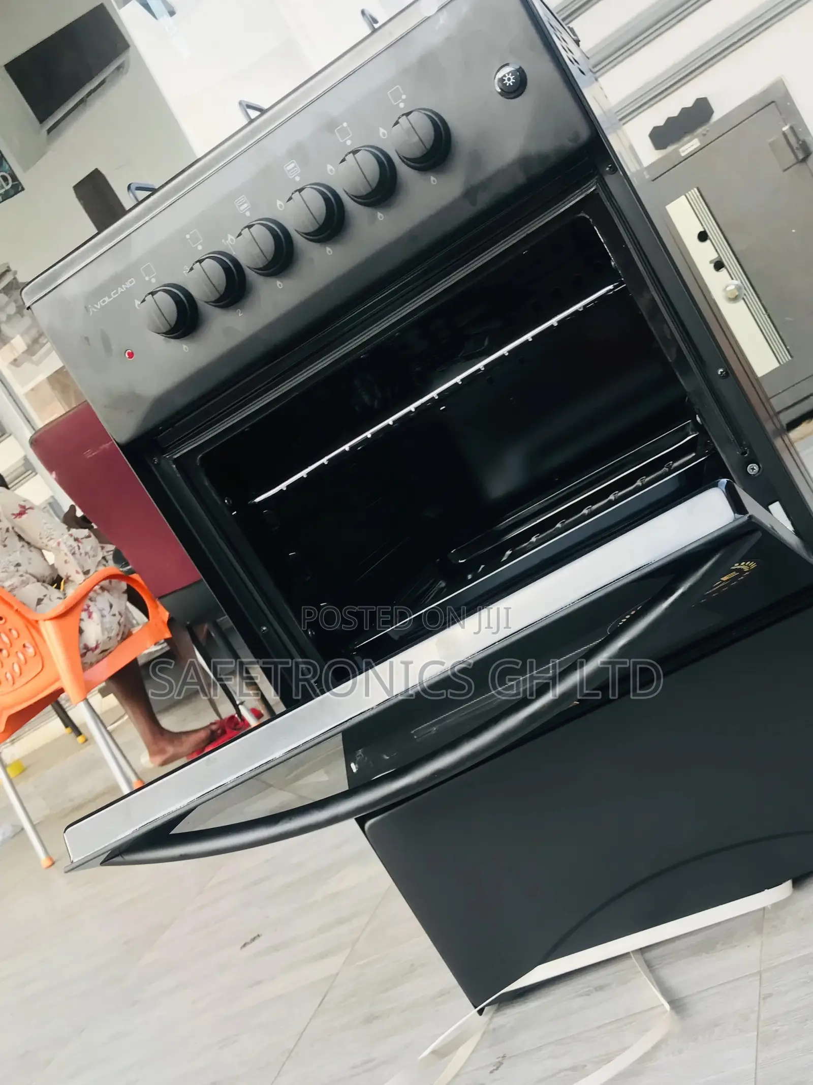 Affordable 3 Gas 1 Oven With Grill 50x50 Volcano Black