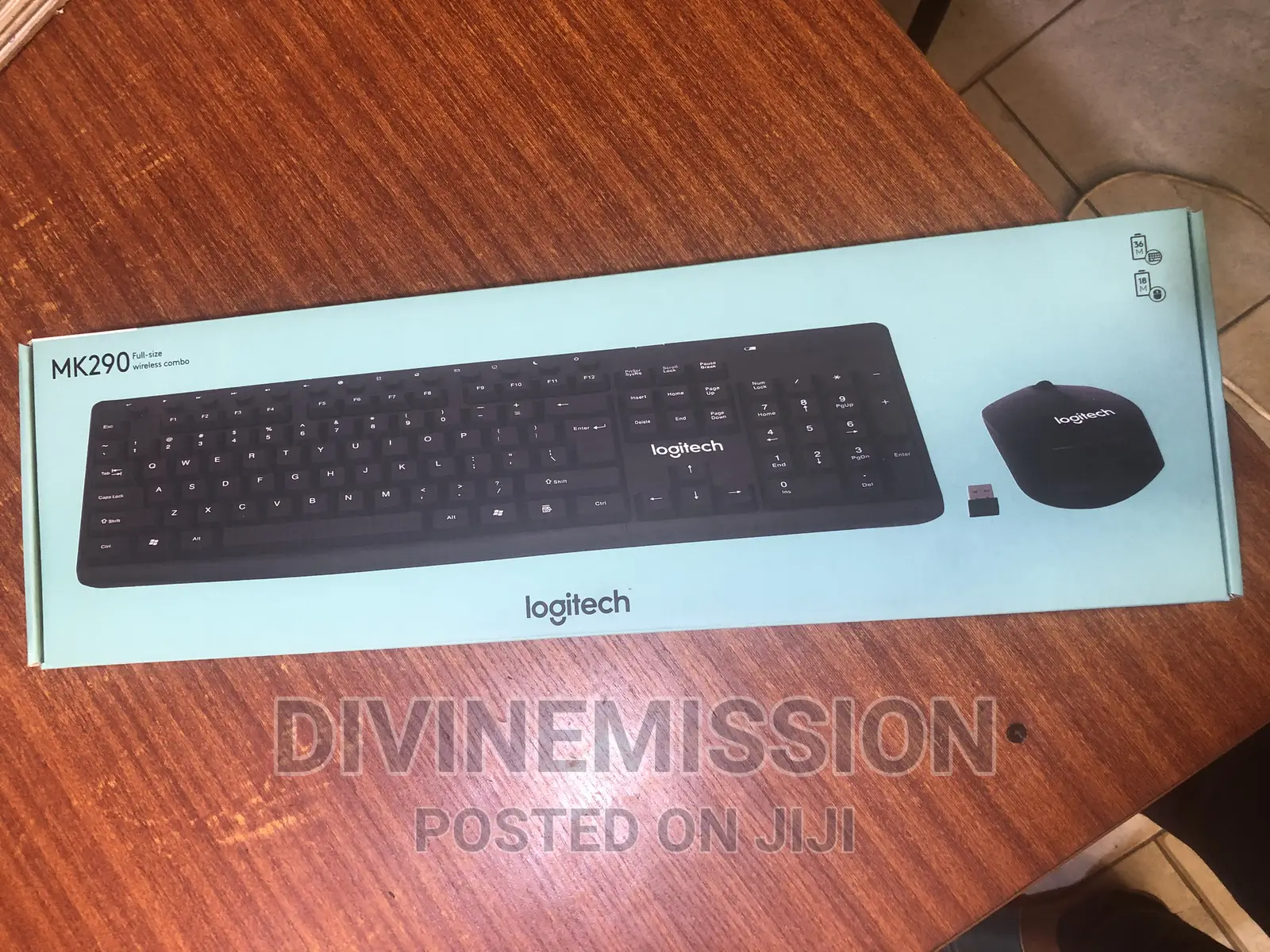 Logitech 290,Wireless Long Keyboard and Mouse