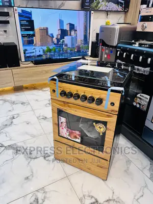 Unique Design Light Wooden 4burner Gas Cooker 50/50 Oven