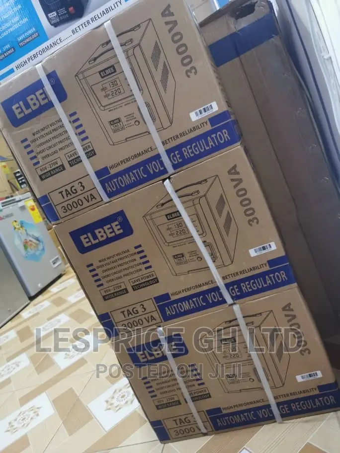 Overheat Protection Elbee 3000w Digital Stabilizer