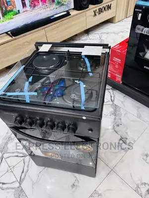 Inbuilt Lamp Oven Black 3-1 Cooker Gas and Electric Oven