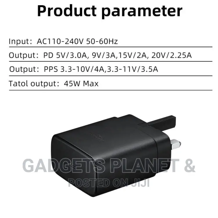 Samsung USB-C / Type-C Complete Fast Charger - 45W Black