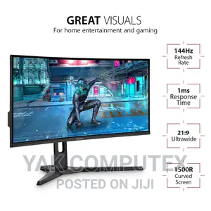 Viewsonic Omni Vx3418-2kpc 34 Inch Ultrawide Curved 1440p