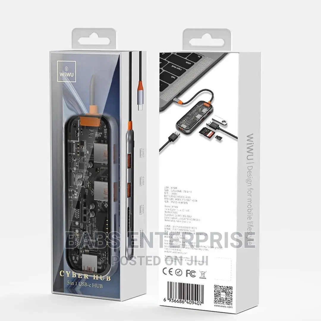 WIWU Cyber Series Multifunctional 5-in-1 USB-C Hub