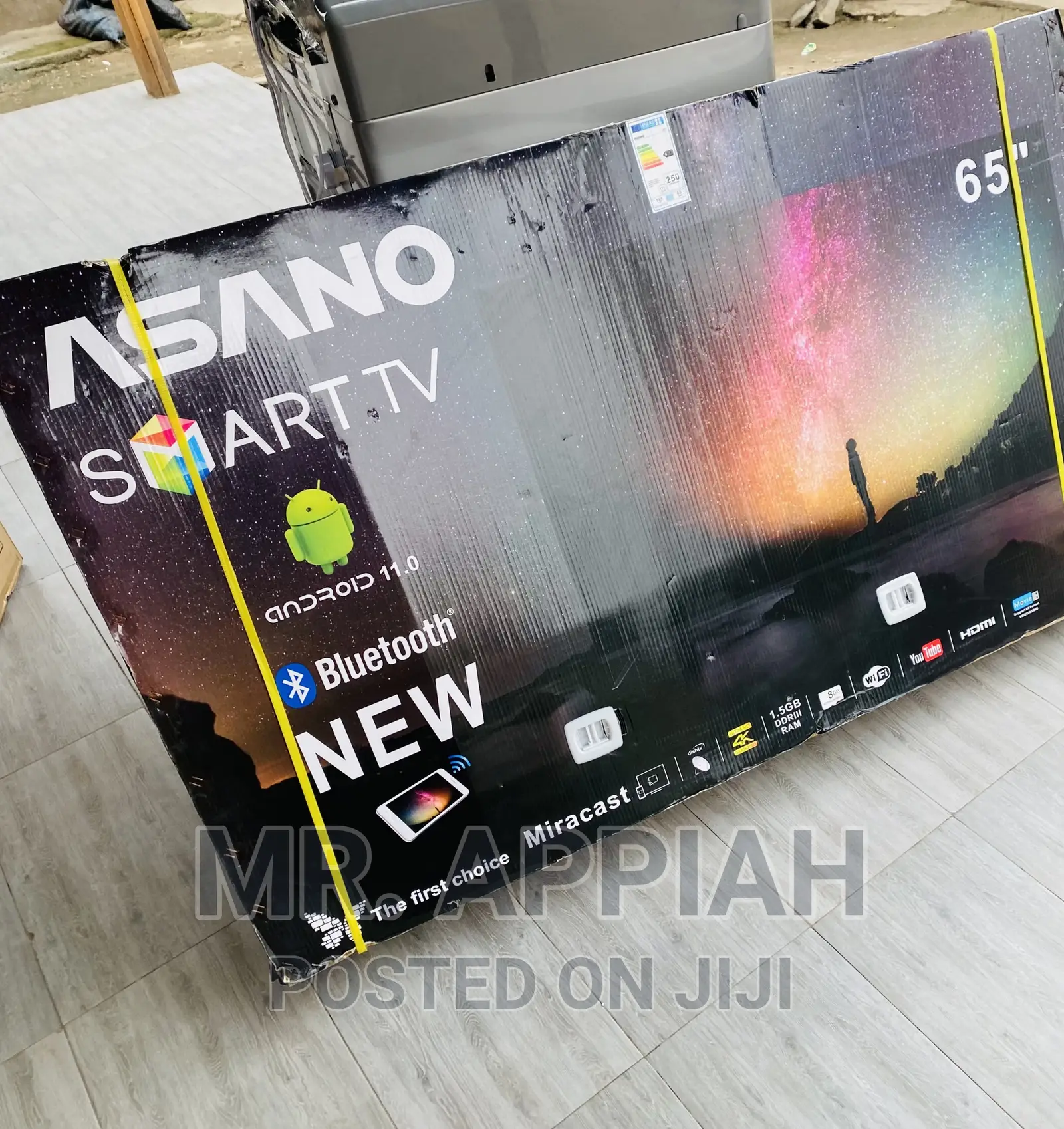 Durable Asano 65inch Smart Uhd Bluetooth Tv(Black) 