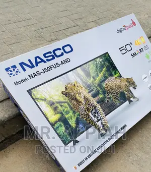 Energy Efficient Nasco 50inch Uhd Smart Bluetooth Tv(Black)