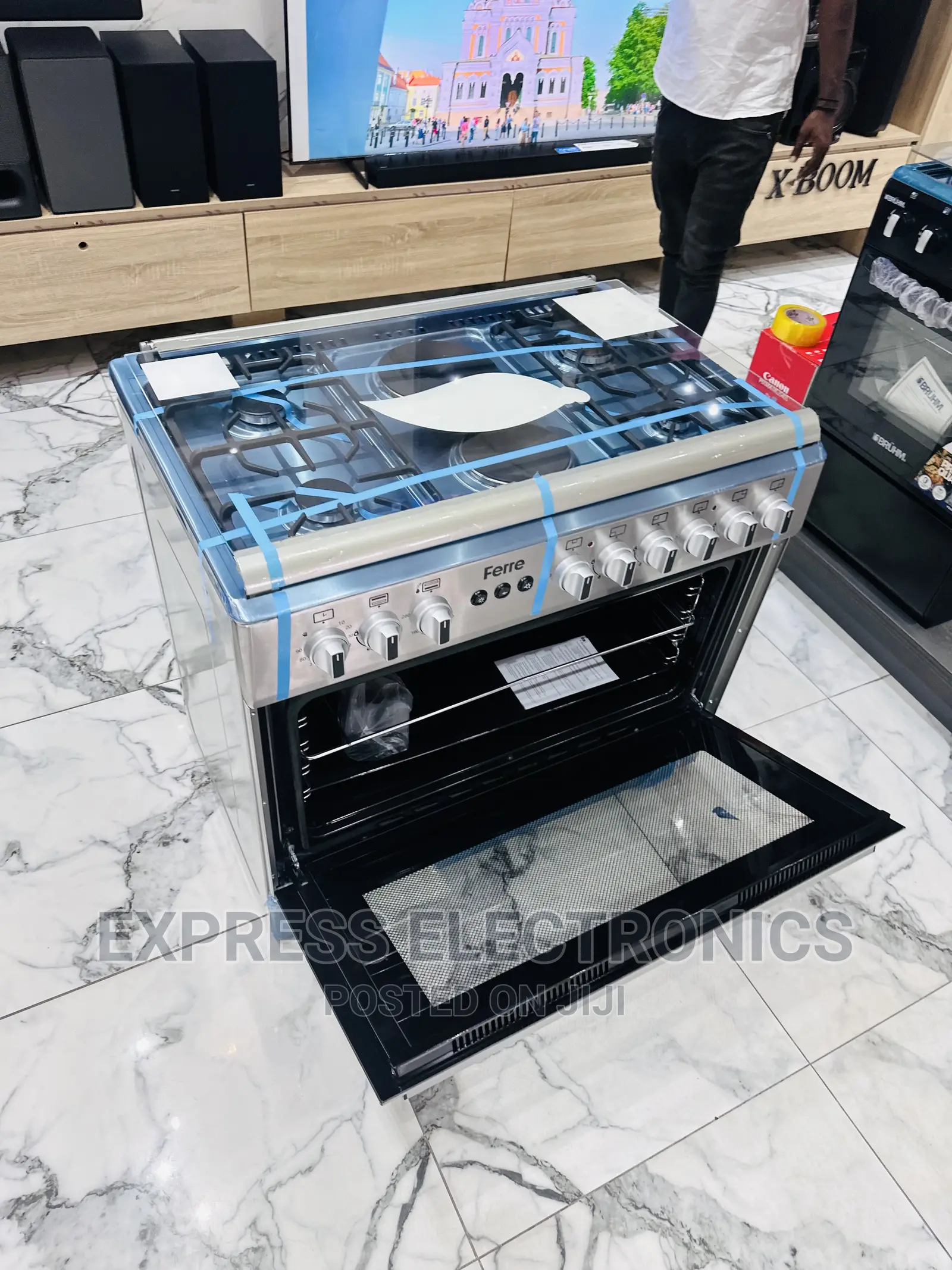 Ferre Gas Cooker Oven Rotisserie 4-2 Stove and Electric