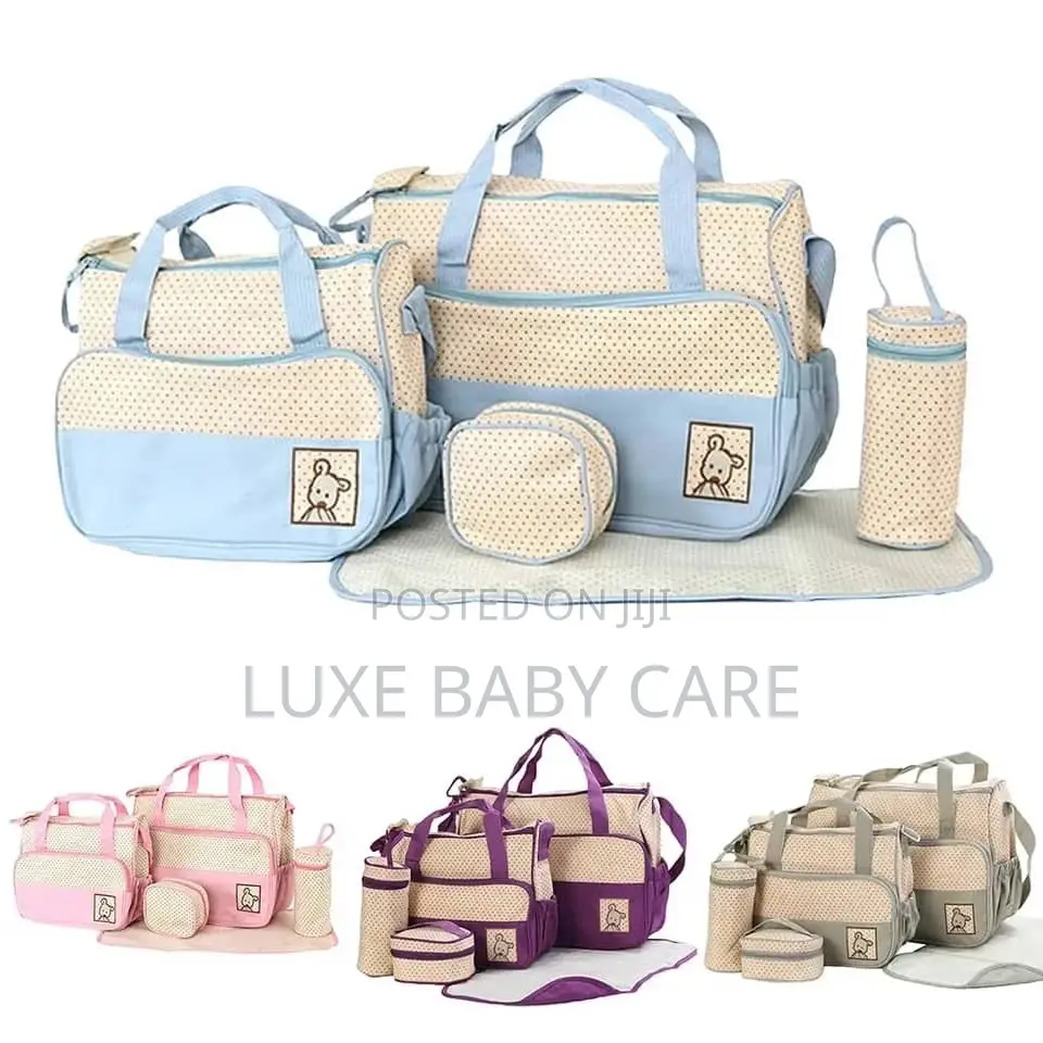 5pcs Multifunctional Baby Diaper Bag Set.
