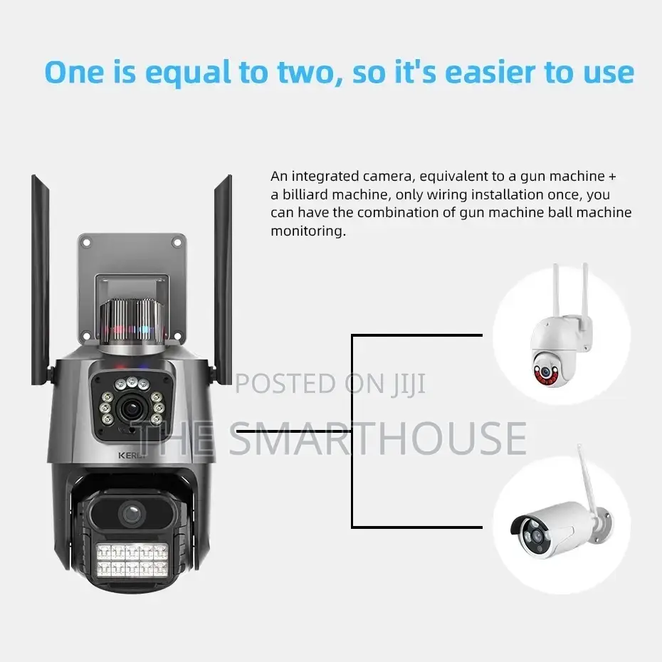 Smart Dual Lens CCTV Camera (Wired and Wireless)
