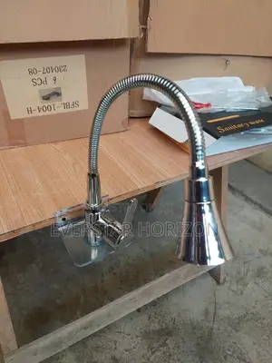 Photo - Modern Chrome Plated Flexible Hot and Cold Kitchen Faucet