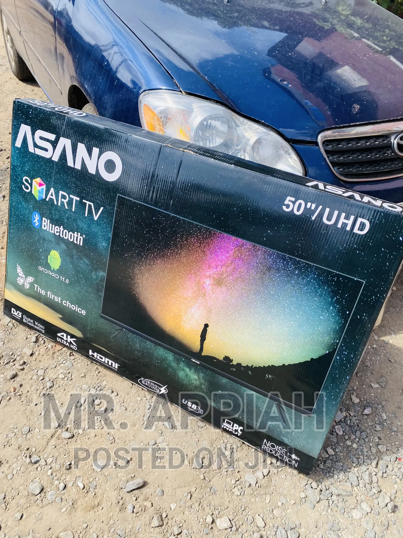 Brand New Asano 50 Inch Smart Wireless Wi-Fi(Black)