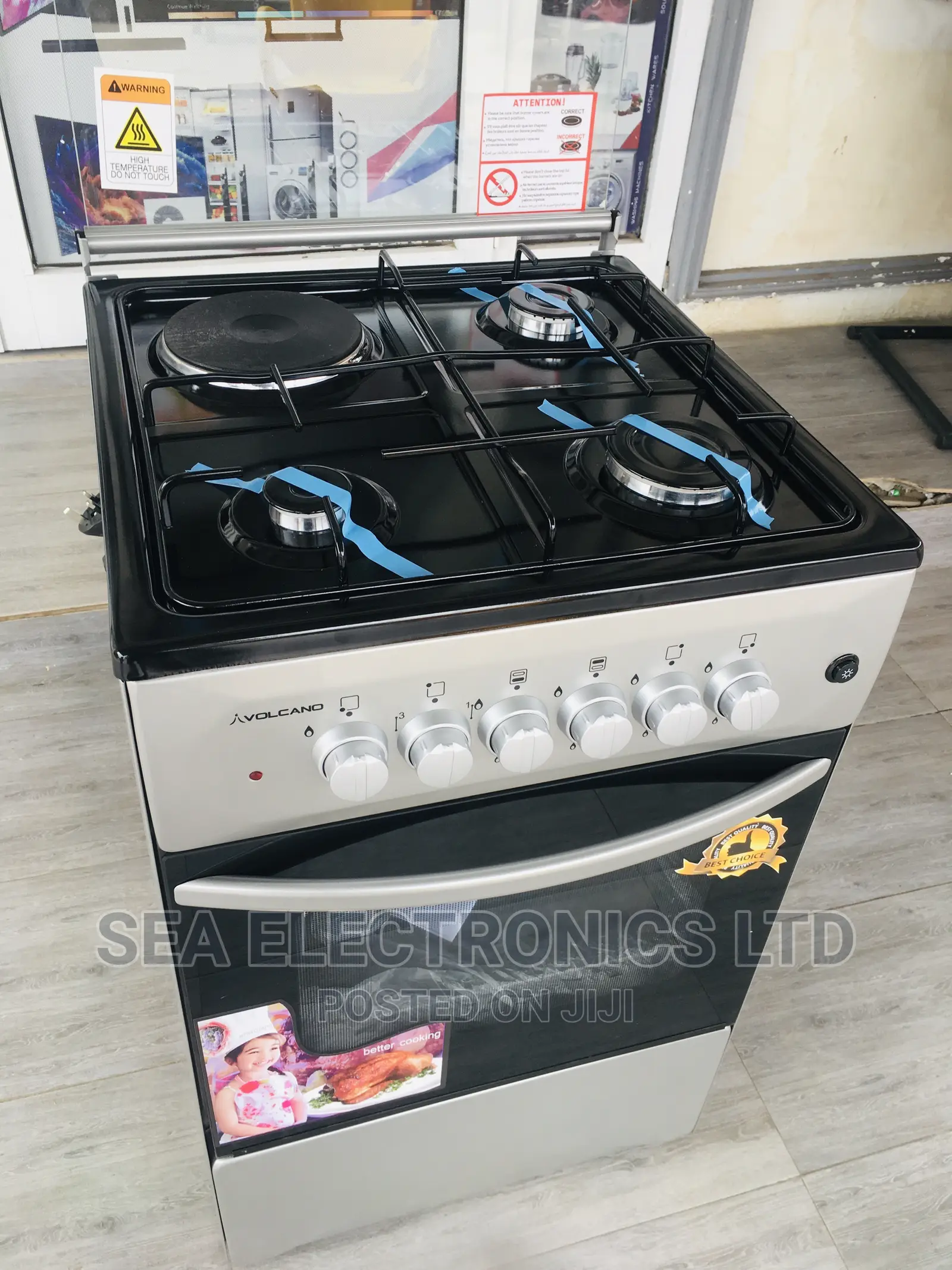 Unique Volcano 3x1 Electric and Gas Cooker