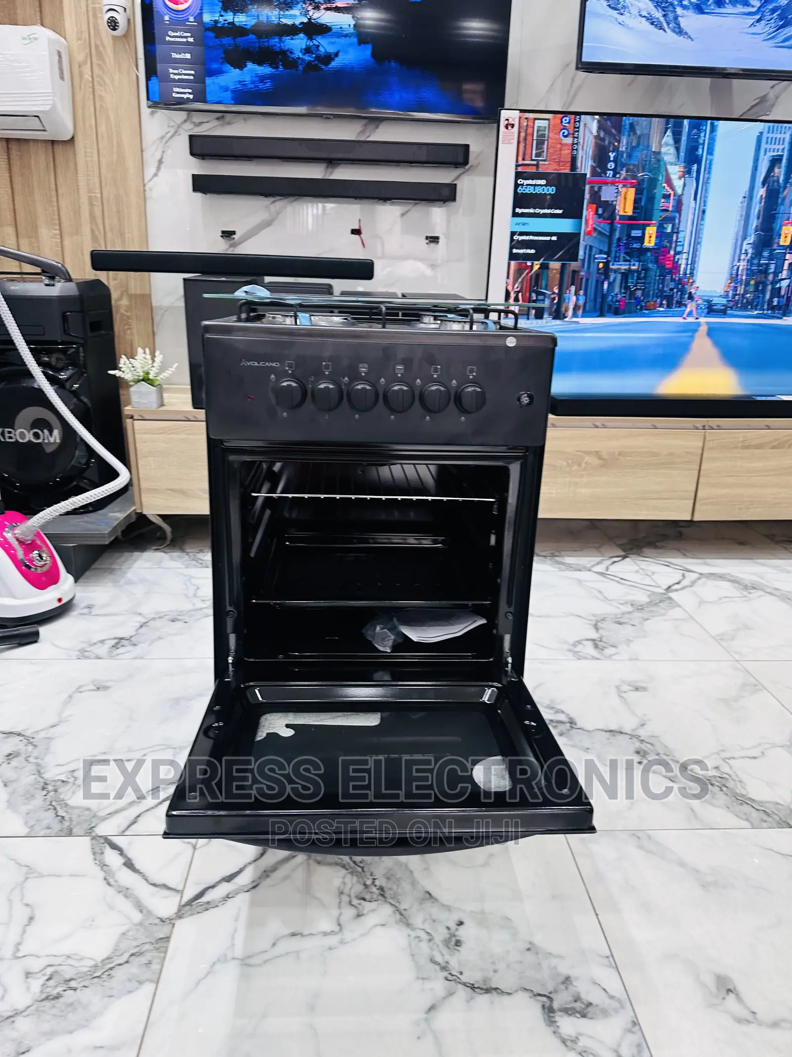 Cool Yourself With Black Volcano Gas Cooker 4burner Oven