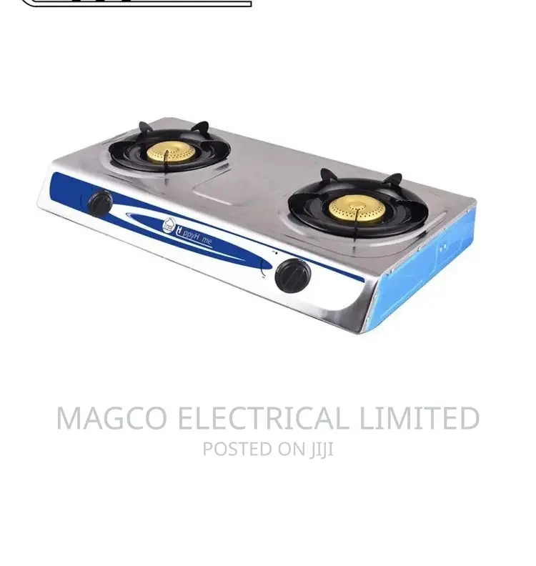 Automatic Gas Cooker Stainless Steel 2 Burner