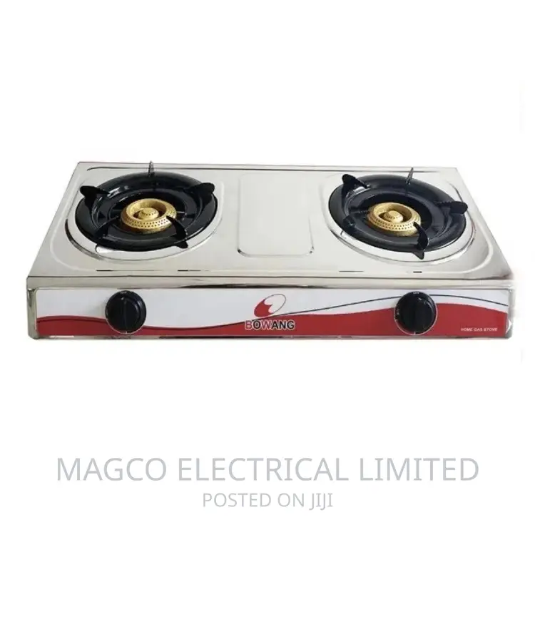 Automatic Gas Cooker Stainless Steel 2 Burner