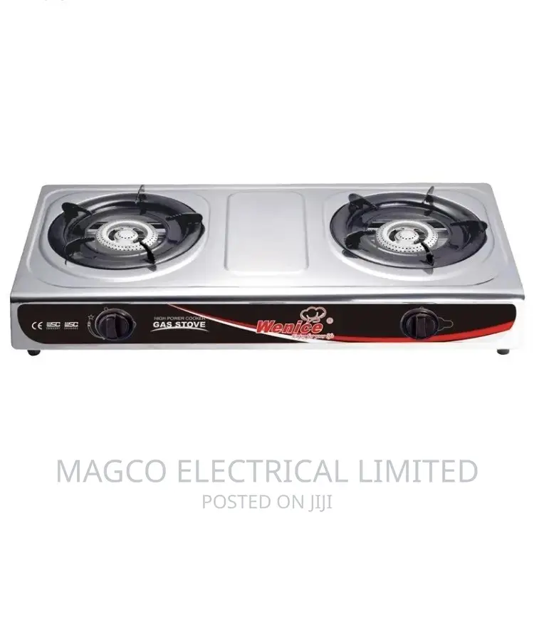 Automatic Gas Cooker Stainless Steel 2 Burner