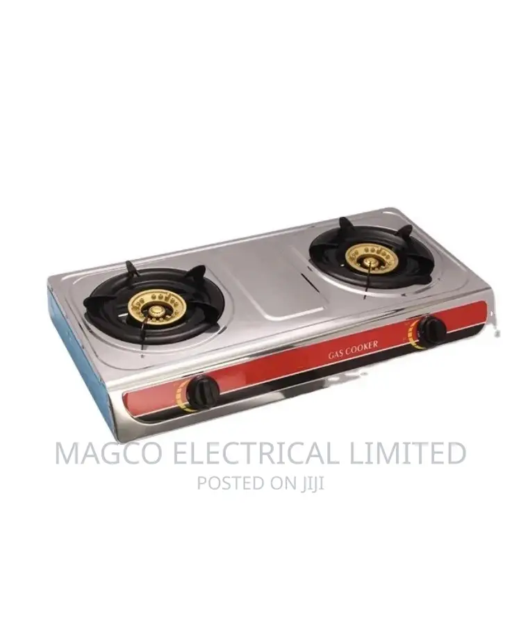 Automatic Gas Cooker Stainless Steel 2 Burner