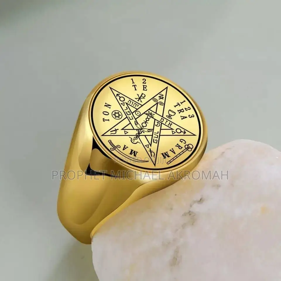 Tetragrammaton Ring Gold Colour