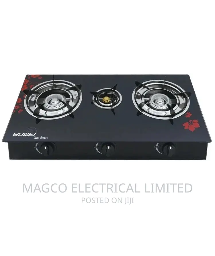 Automatic Glass Gas Cooker 3 Burner