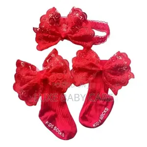 2pcs Bow Lace Baby Socks