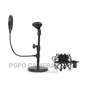 Dual Purpose Desktop Microphone Stand With Noise Filter