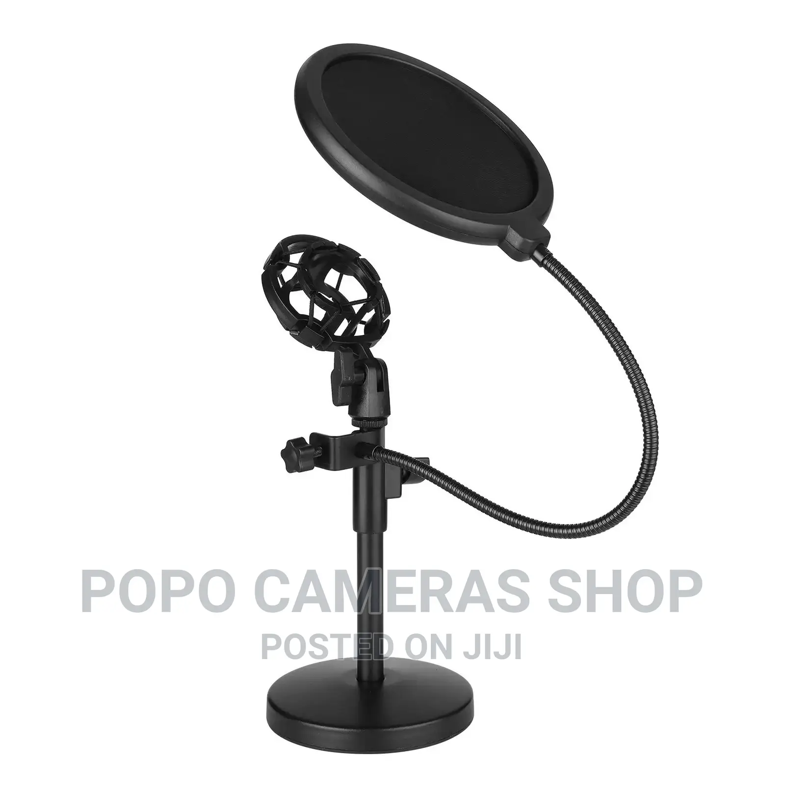 Dual Purpose Desktop Microphone Stand With Noise Filter