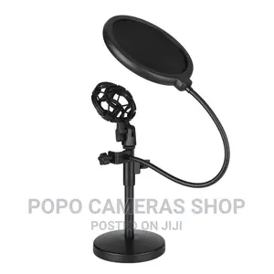 Dual Purpose Desktop Microphone Stand With Noise Filter