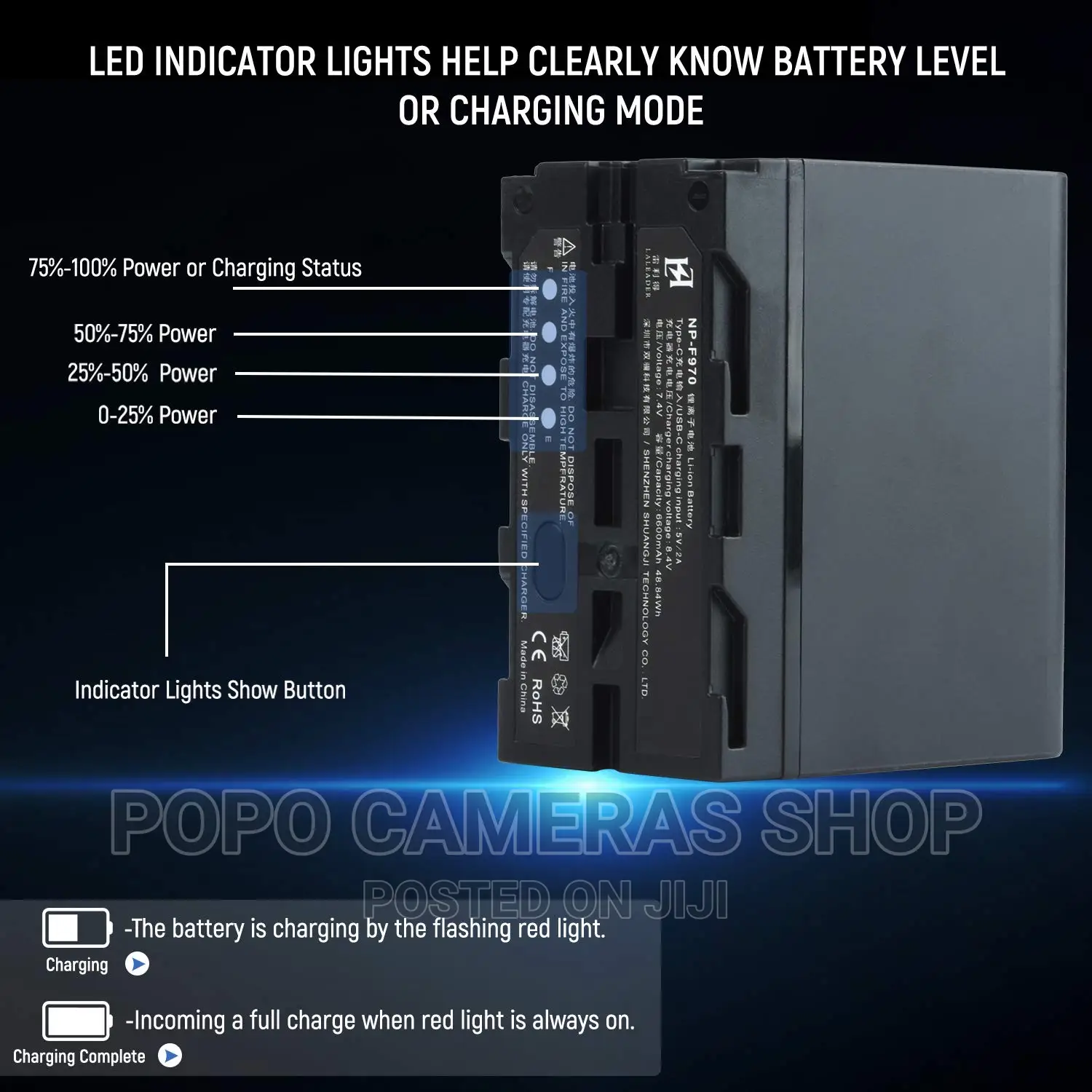 Original Laleader NP-F550, NP-F750 and NP-970 Batteries