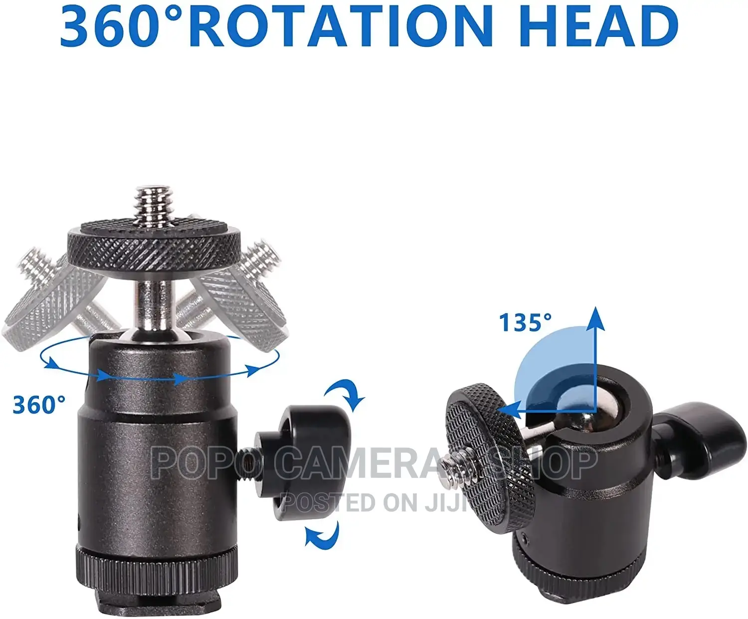 Mini Ball Head Hotshoe Mount Adaptor